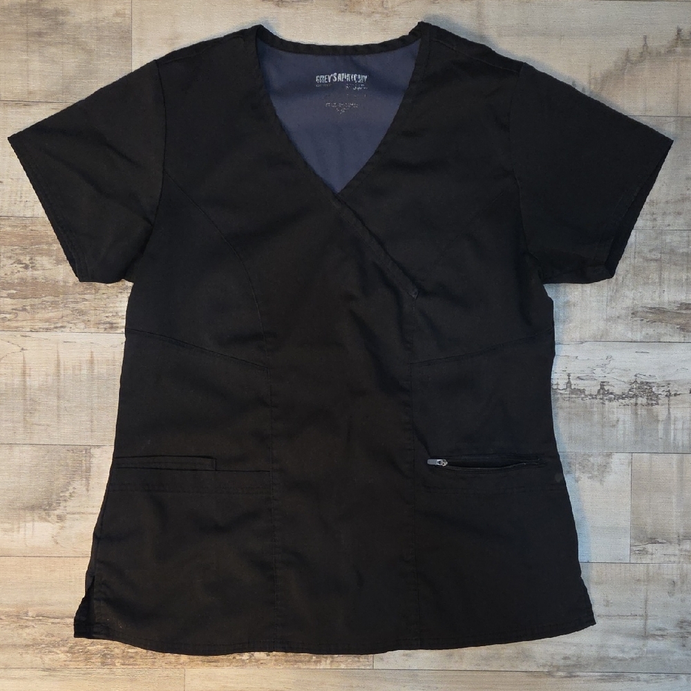Grey's Anatomy Black Scrub Top